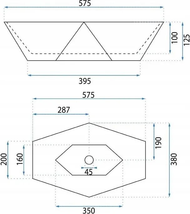 Lavoar pe blat BASARO EURUS alb