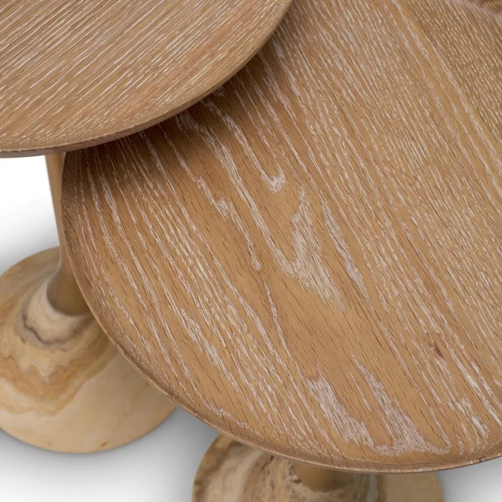 Set de 2 masute design LUX Onyx, Lemn, Puglia, 119346 HZ