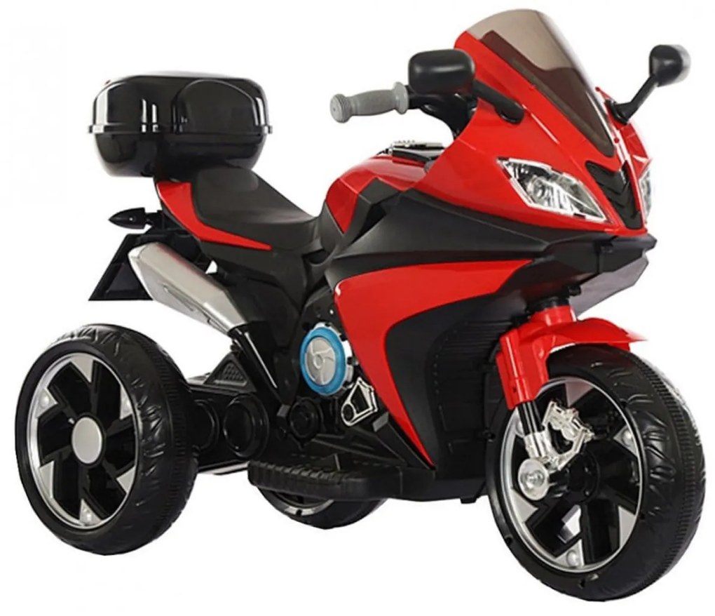 Motocicleta Electrica cu Acumulator Pentru Copii NOVOKIDS™ Karachi Motor, 2-5 ani, max 25 kg, Cu Sunete si Lumini LED, MP3, Trotineta Electrica, 3