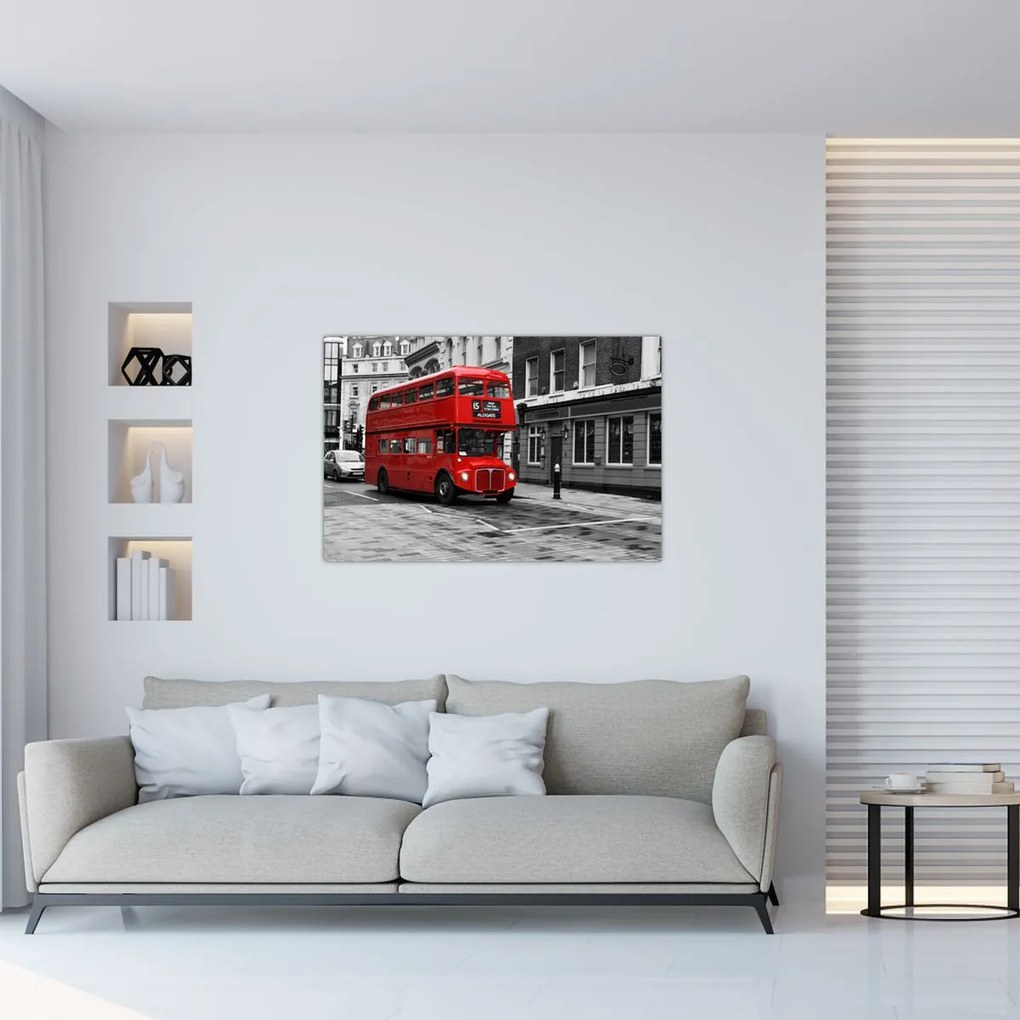 Tablou - Londra cu autobuz (90x60 cm)
