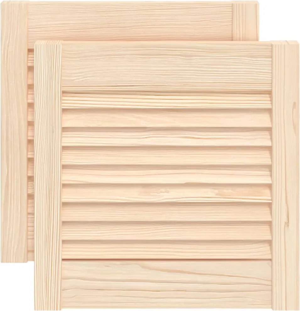 vidaXL Uși de dulap design lambriu 2 buc. 39,5x39,4 cm lemn masiv pin