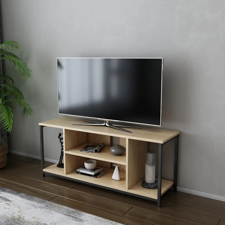 Comoda TV Rinaldo - Negru, Oak