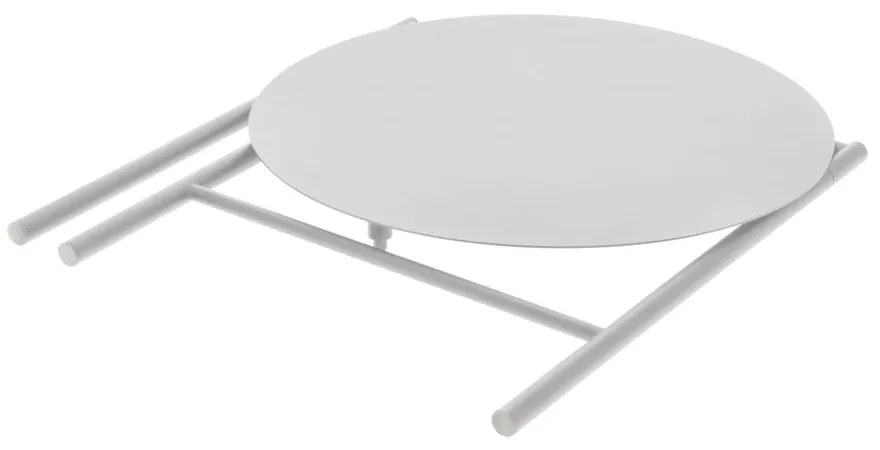 Masă de dining albă rotundă din metal ø 70 cm Disc – Zone
