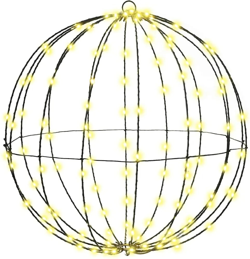 vidaXL Bola cu 160 LED Alb cald 50,5 x 50,5 x 52 cm Metal