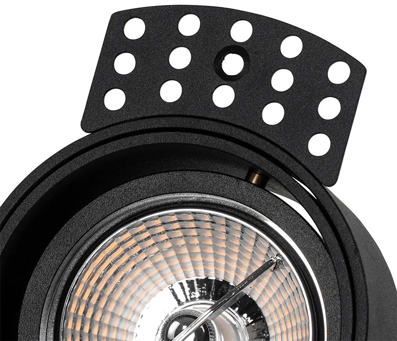 Spotlight modern îngropat negru fără ramă - Impact 70