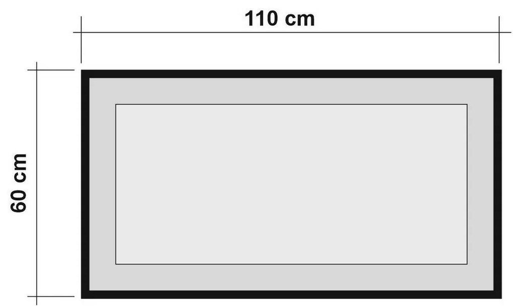 Oglindă Idea Black and Atlantic Pine, 110 cm, M
