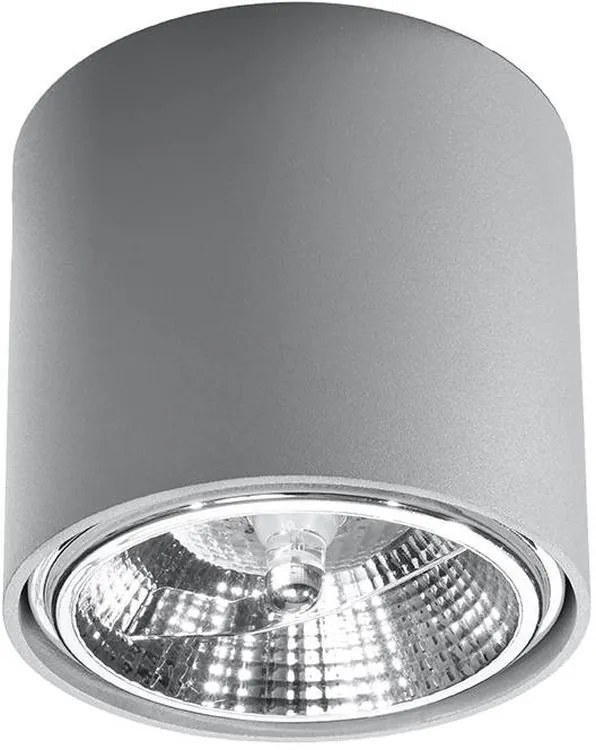 Sollux Lighting Tiube lampă de tavan 1x40 W gri SL.0696