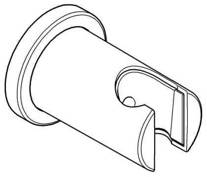 GROHE 27074AL0 - Suport de duș montat pe perete RAINSHOWER, grafit