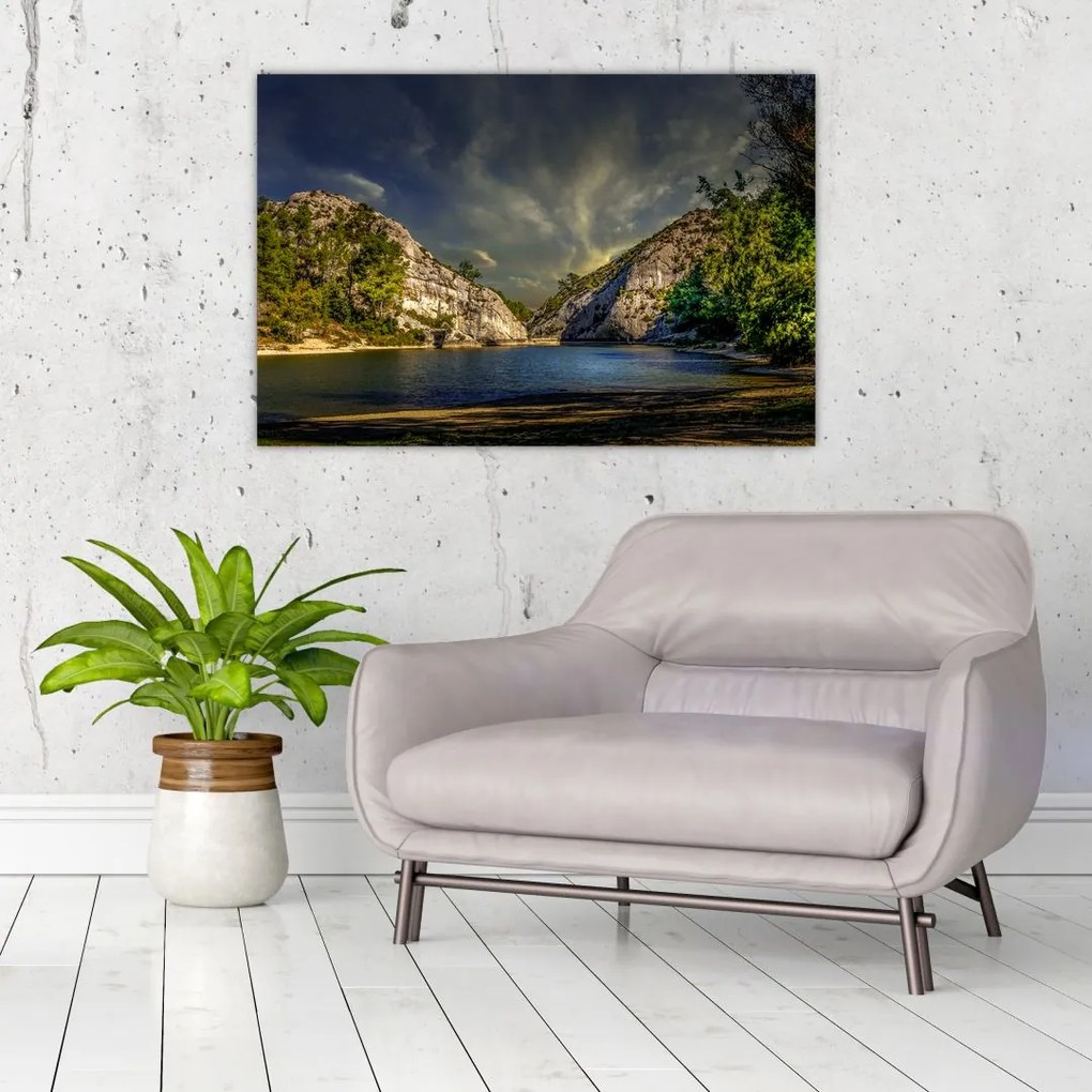 Tablou peisajului cu lac (90x60 cm)
