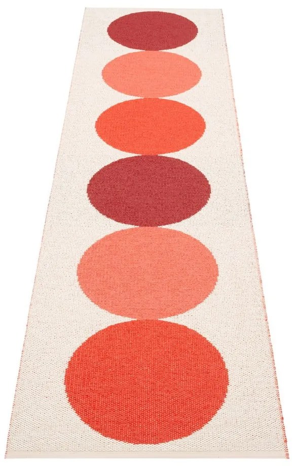 Covor tip traversă pentru interior și exterior roșu/crem 70x280 cm Otto Berry – Pappelina