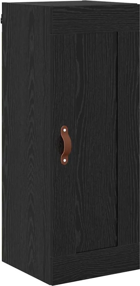 vidaXL Dulap montat pe perete Stejar Negru 34,5 x 34 x 90 cm