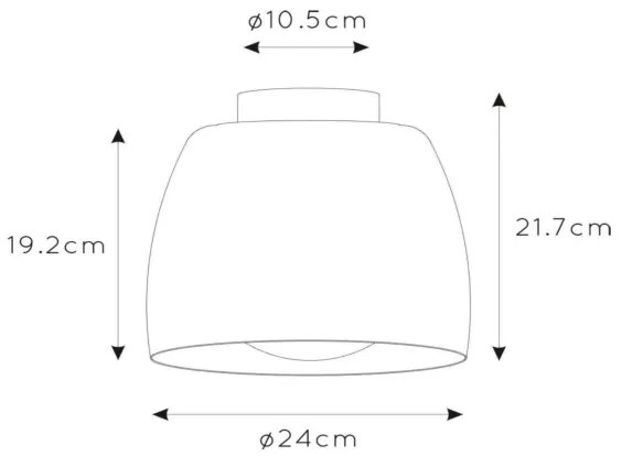 Plafonieră Lucide 30188/01/30 NOLAN 1xE27/60W/230V d. 24 cm negru