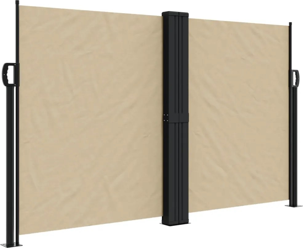 vidaXL Copertină laterală retractabilă, bej, 140 x 1000 cm