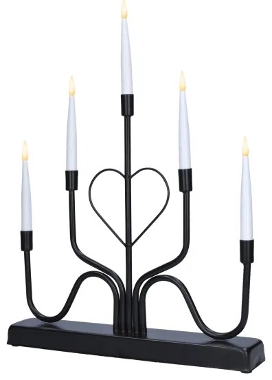 Brilagi - Suport pentru lumânare LED de Crăciun, 2xAA, negru