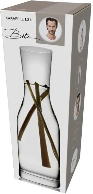 Carafă de apă din sticlă cristalină Bitz Fluidum, 1,2 l