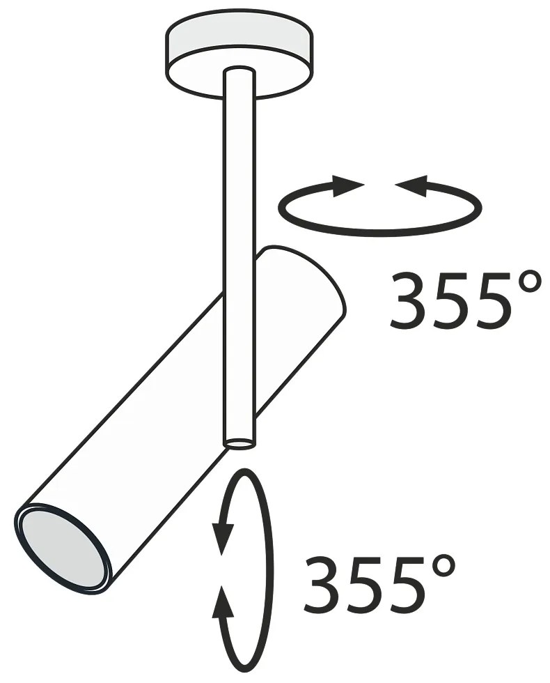 Lustra cu spot directionabil Elti alb MY-C020CL-01W