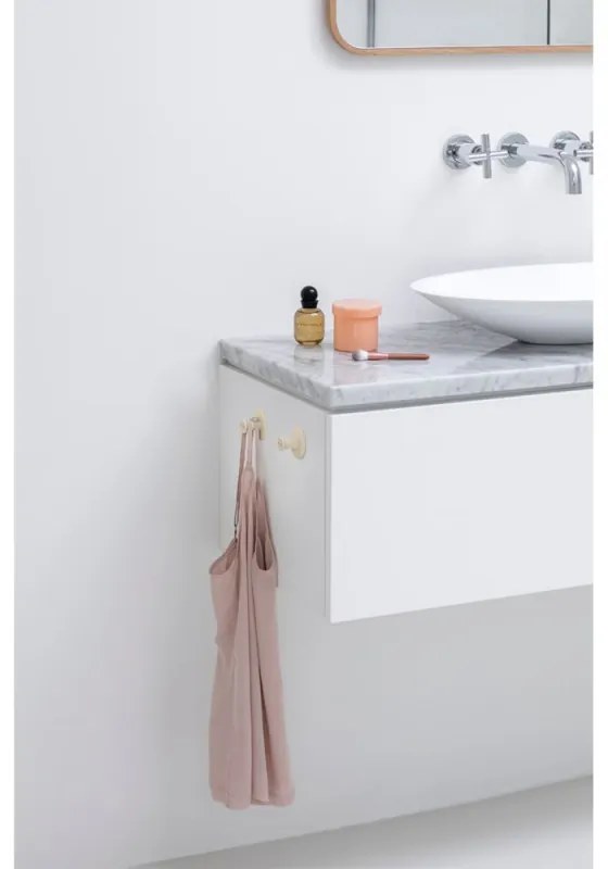 Set 2 agatatori prosoape Brabantia ReNew 1006268, Kit de montare inclus, Pana la 2 kg, Bej