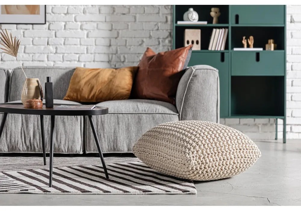 Puf pernă Bonami Essentials Knit, roșu cărămiziu