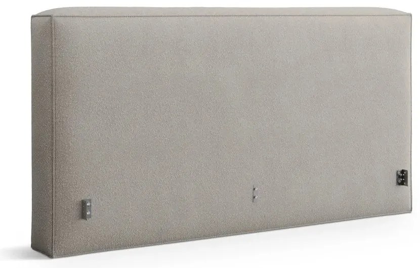 Pat matrimonial gri deschis tapițat cu spațiu de depozitare cu somieră 180x200 cm Simon Olivia – Micadoni