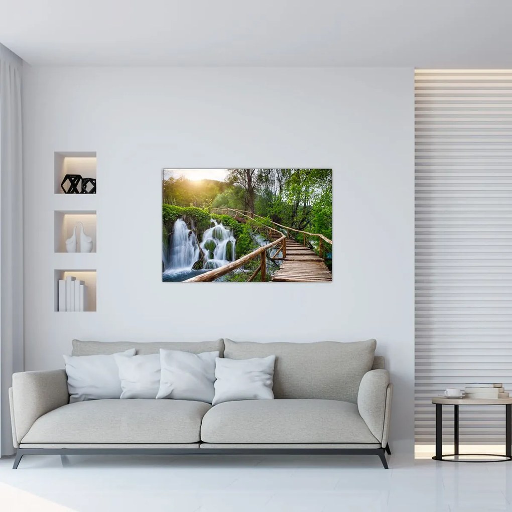 Tablou - Lacurile Plitvice (90x60 cm)