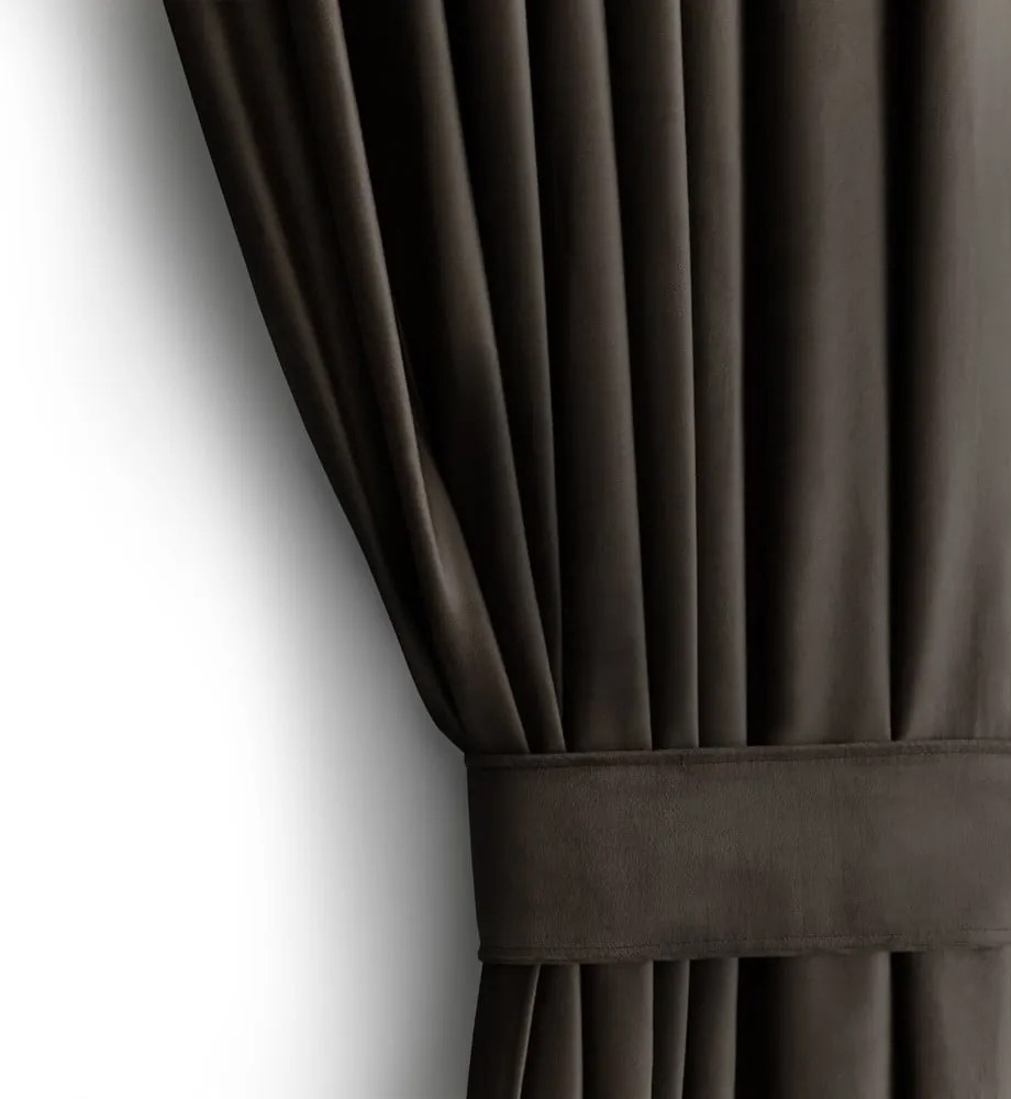 Draperie maro dimout (semi-opacă) din catifea 140x270 cm – Restilo