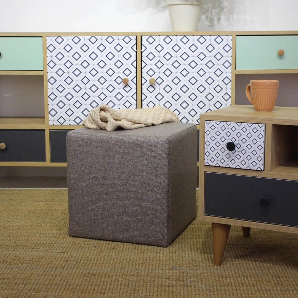 Taburet Kare Pouf Brown