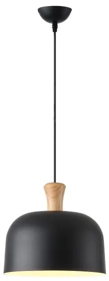 Lustră pe cablu 1xE27/15W/230V negru pr. 27 cm