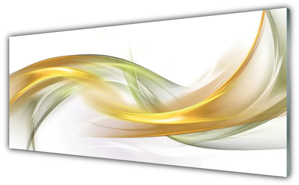 Tablou pe sticla Abstract Art aur galben