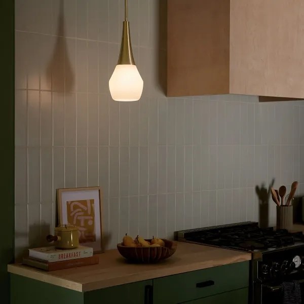 Lustră pe tijă Kichler KL-DEELA-P-CPZ DEELA 1xE27/60W/230V d. 17,8 cm alamă