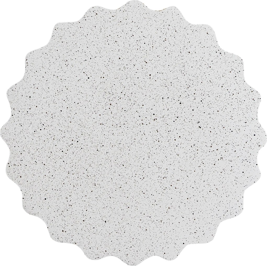 Măsuță de cafea rotundă Tiaris 41 cm - terrazzo alb