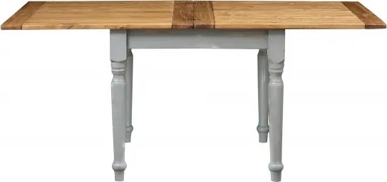 Masa pliabila, L90(180) 90 H80 cm, culoare natur gri antic, Lemn masiv