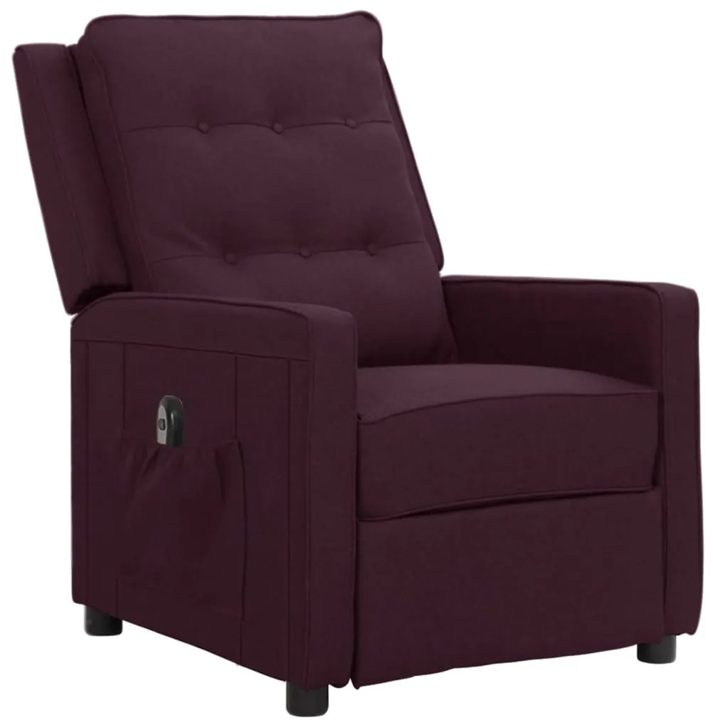 3098617 vidaXL Fotoliu rabatabil electric, violet, material textil
