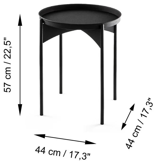 Măsuță auxiliară Simo Black