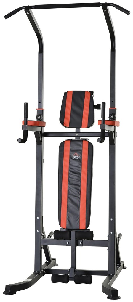 Aparat pentru sport pentru multe tipuri de exercitii, 92x178x200-236cm rosu HOMCOM | Aosom Romania