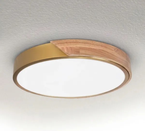 BRILAGI - Plafonieră LED PILANA LED/24W/230V stejar/auriu Ø 30 cm