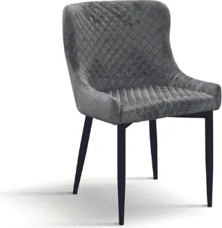 Scaun Grigio, structura metalica si catifea