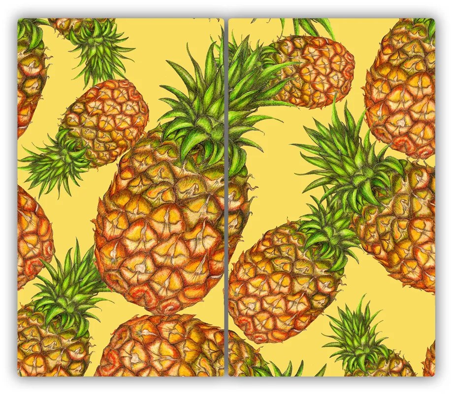 Tocator din sticla Ananas