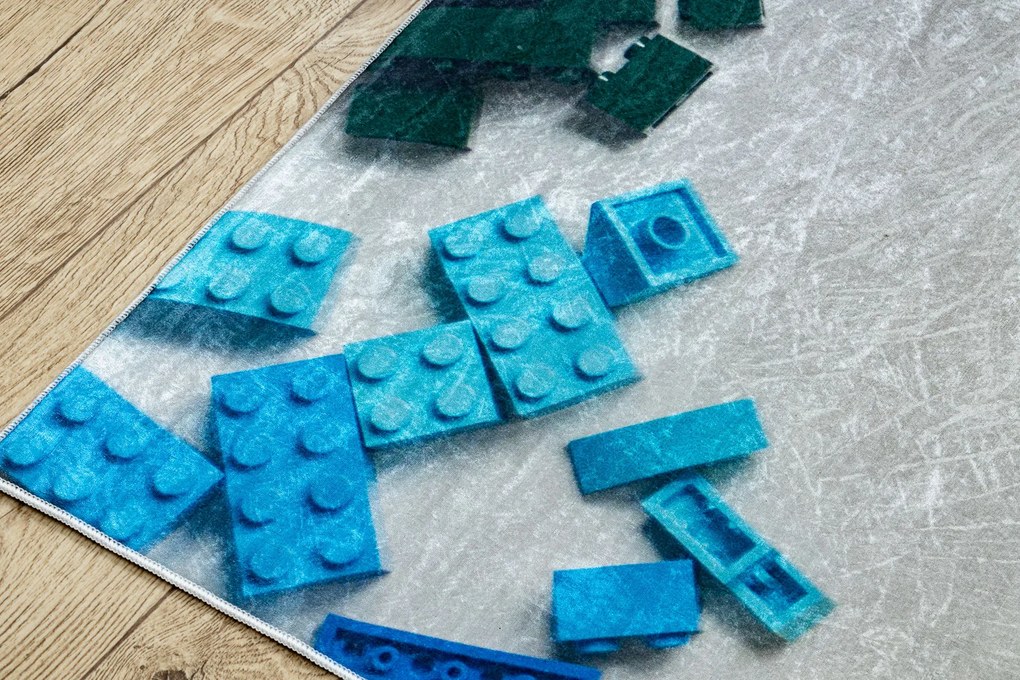 BAMBINO 38480 covor lavabil Kit de construcție pentru copii anti-alunecare - gri / galben