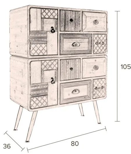 Comodă din lemn Dutchbone Jove