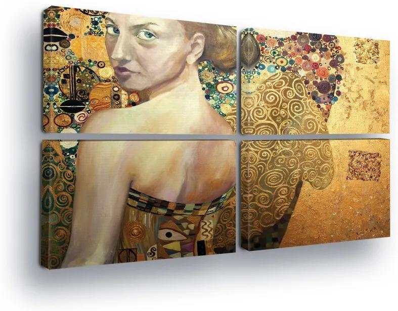 GLIX Tablou - Portrait of Women in Copper Tones 4 x 60x40 cm