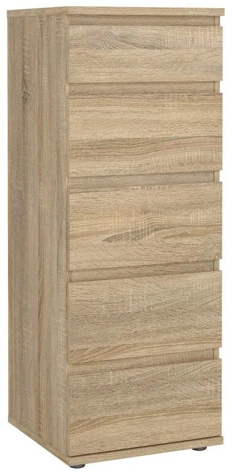 Comodă în culoare naturală înaltă cu aspect de lemn de stejar 40x107 cm Nova – Tvilum