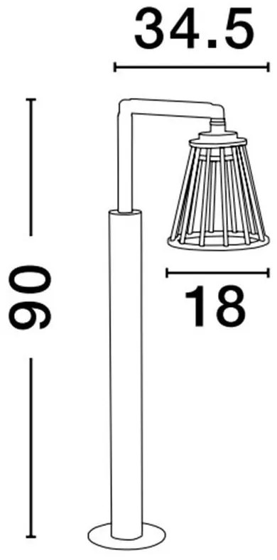Stalp mediu LED pentru exterior design modern IP65 Carina negru