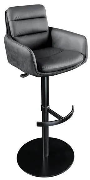 Scaun de bar pivotant Big George, microfibra/ piele antracit