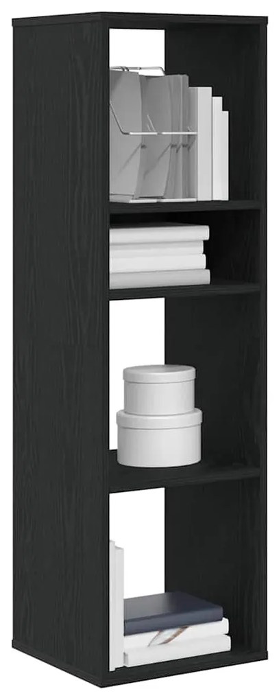 vidaXL Dulap cu cărți negru 34x31x112 cm lemn prelucrat