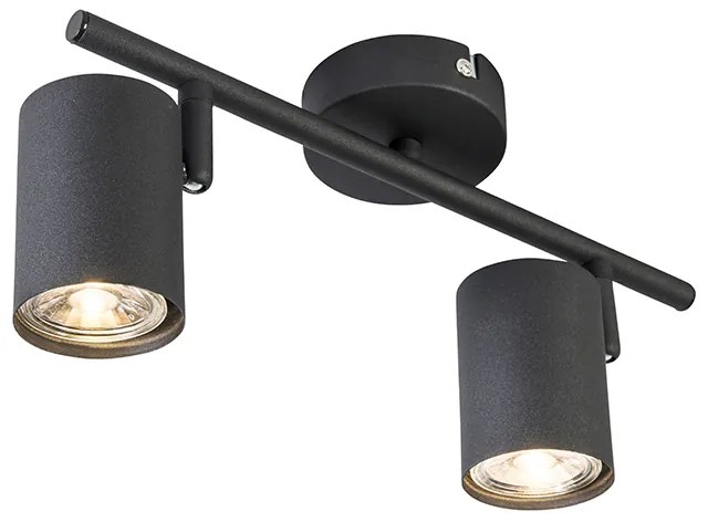 Spot modern negru cu 2 lumini inclinabile - Jeana