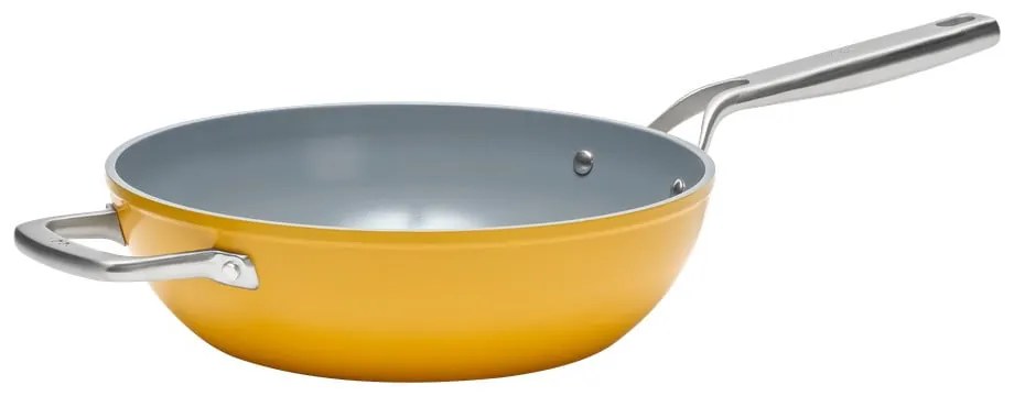 Tigaie tip wok cu capac/cu suprafață ceramică ø 28 cm Meda 3.0 – FABINI