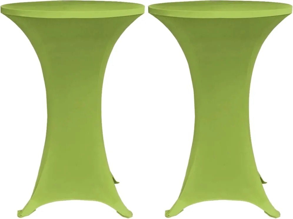 vidaXL Husă elastică pentru masă, 2 buc., verde, 80 cm