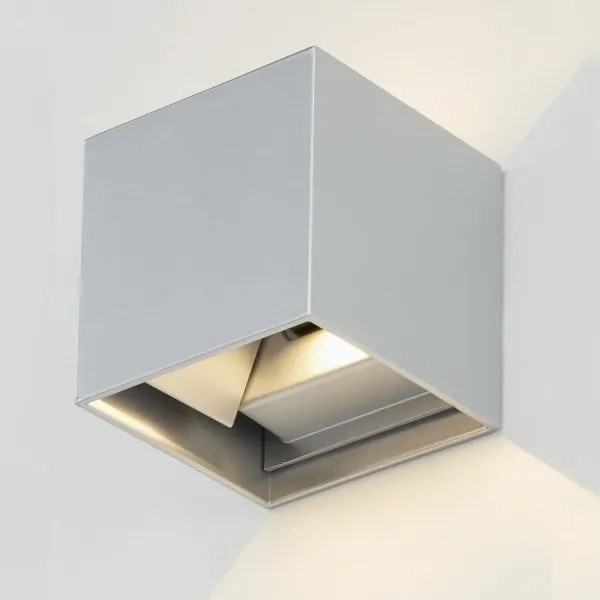 Telefunken 303404TF - Aplica LED de exterior, 7W/230V, IP44, argintiu