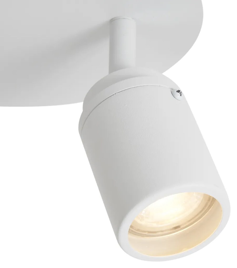 Spot modern de baie alb cu 2 lumini IP44 - Ducha
