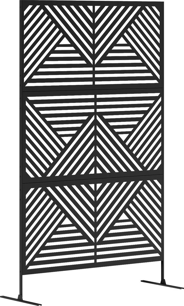 Outsunny Separator Divizor de Exterior și Spalier pentru Plante 122x45x198cm Negru | Aosom Romania